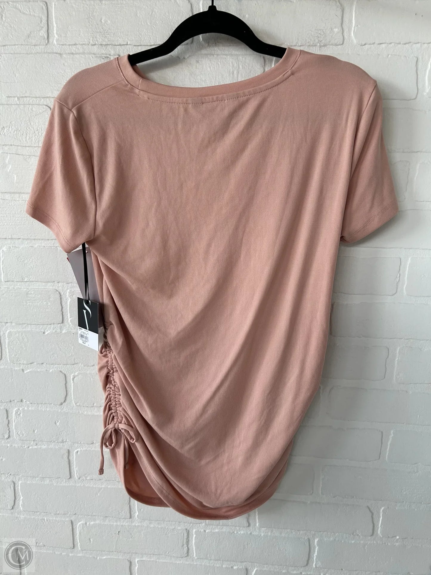 Top Short Sleeve By Simply Vera In Tan, Size: S