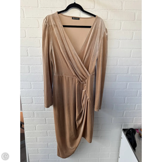 Dress Party Midi By PRETTY GARDEB In Gold, Size: Xl