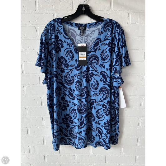 Top Short Sleeve By Jones New York In Blue, Size: 3x