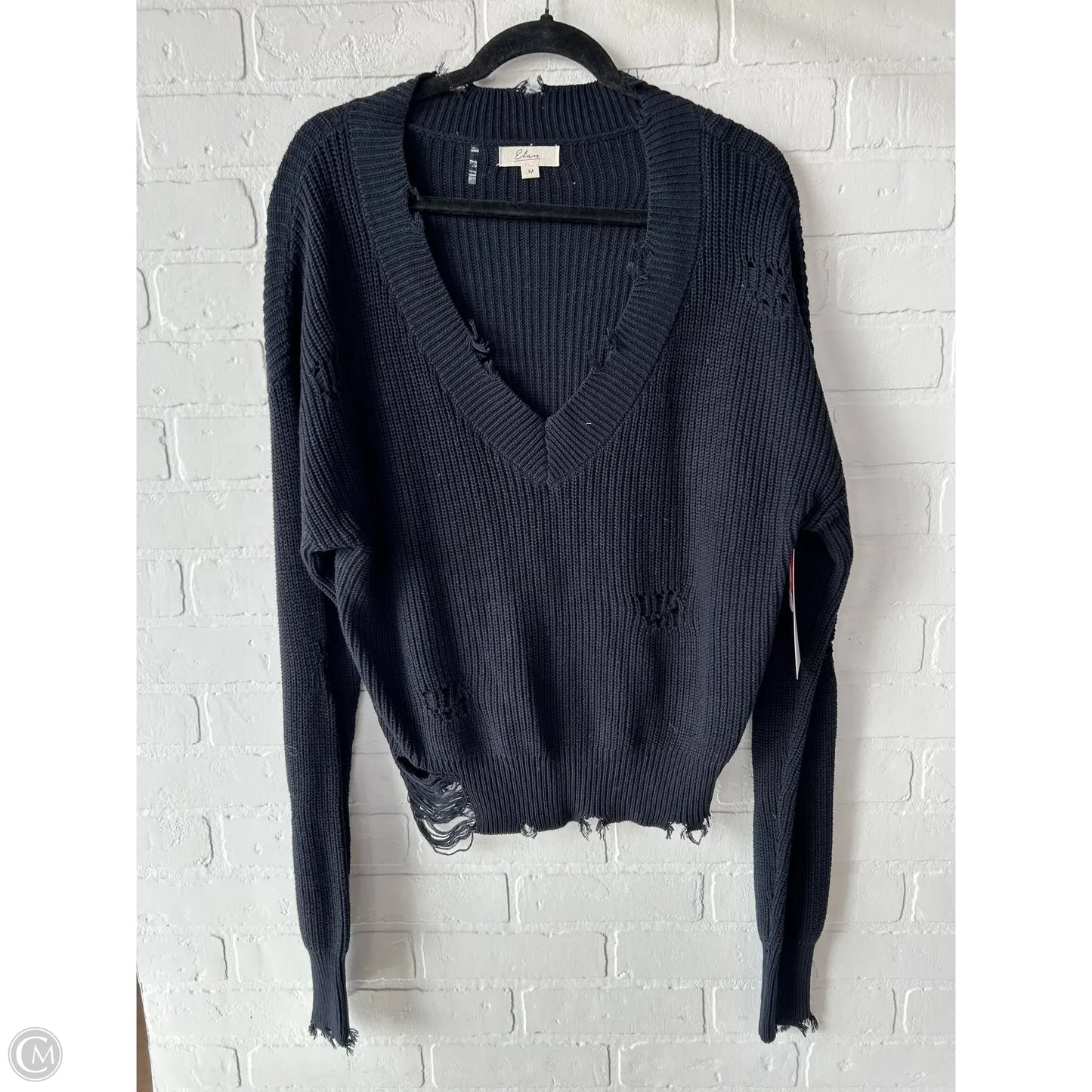 Sweater By Elan In Black, Size: M