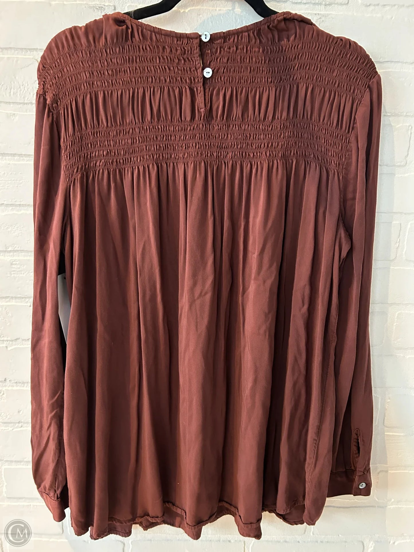 Top Long Sleeve By J. Jill In Brown, Size: L