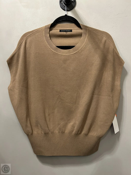 Vest Sweater By Banana Republic In Tan, Size: Xs