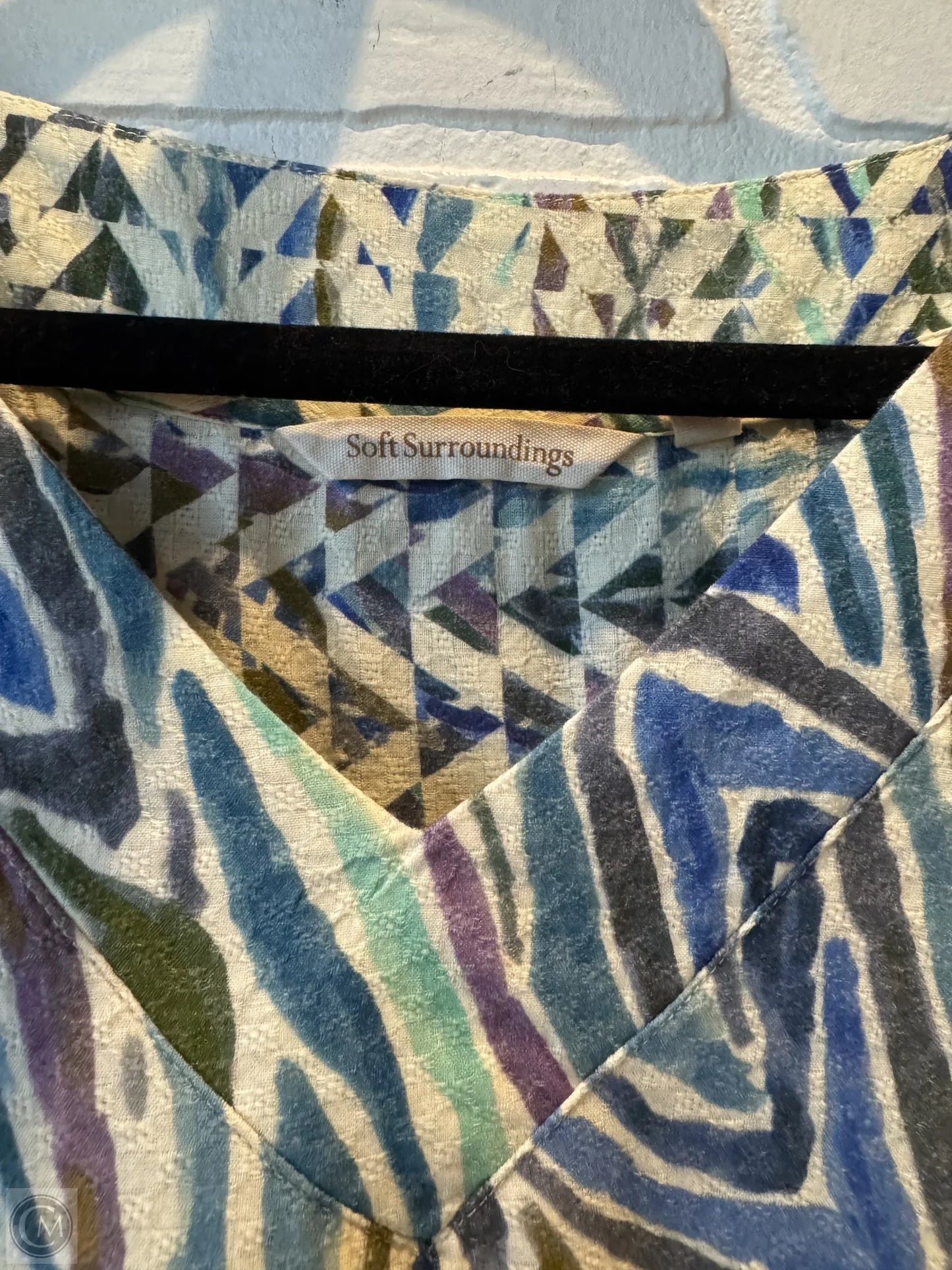 Dress Casual Short By Soft Surroundings In Blue & Green, Size: 3x