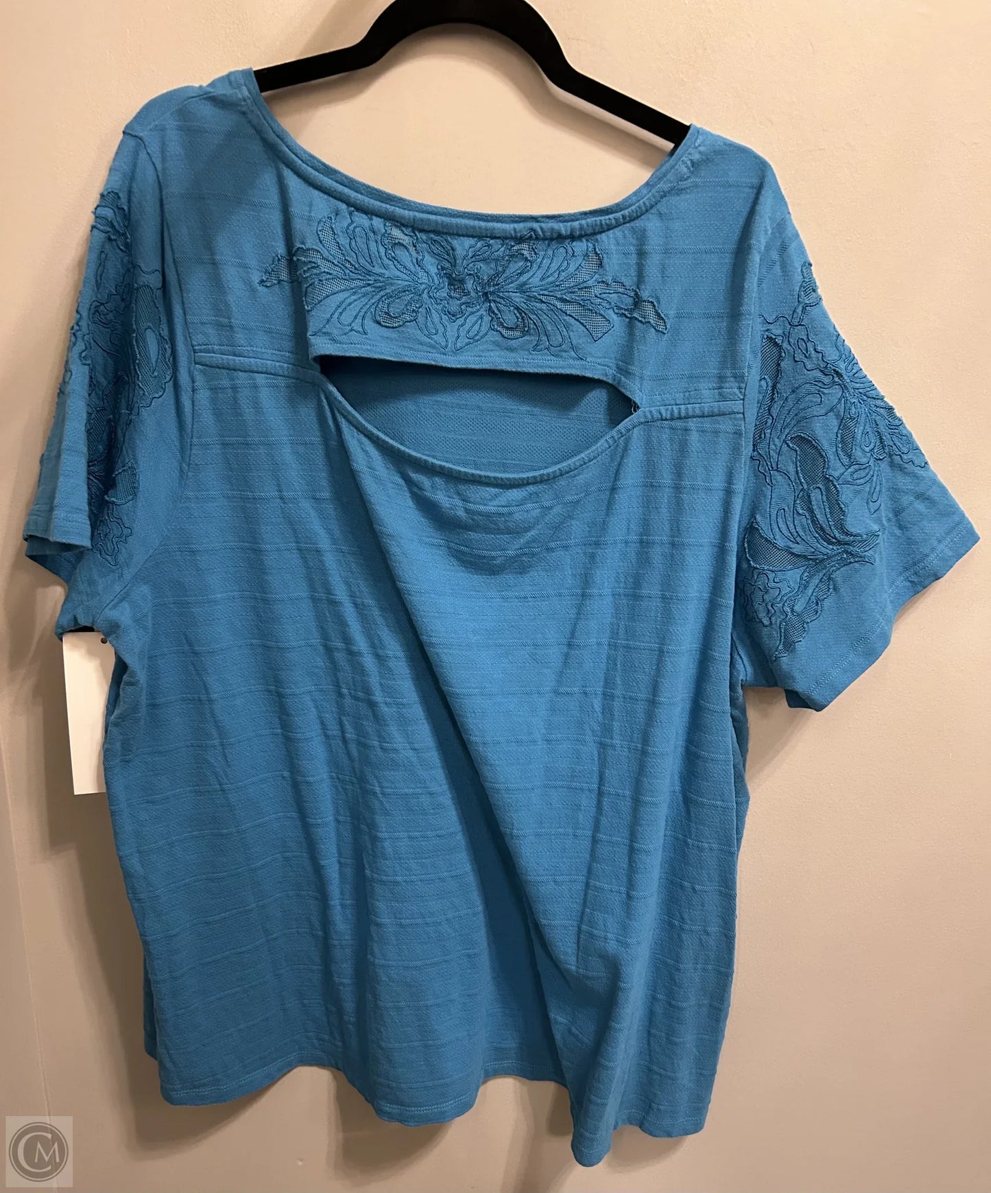 Top Short Sleeve By Soft Surroundings In Blue, Size: 3x