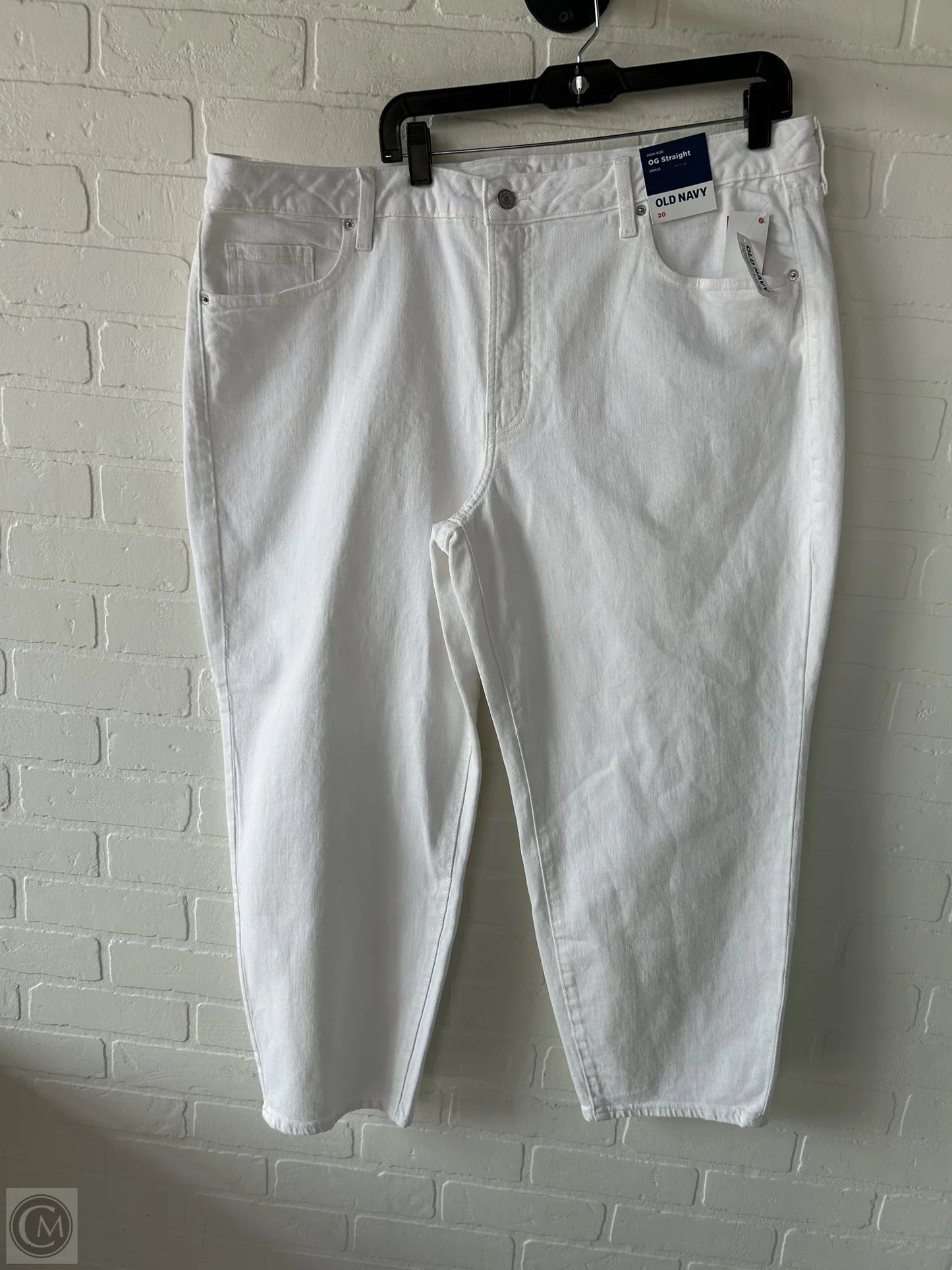 Jeans Straight By Old Navy In White Denim, Size: 20
