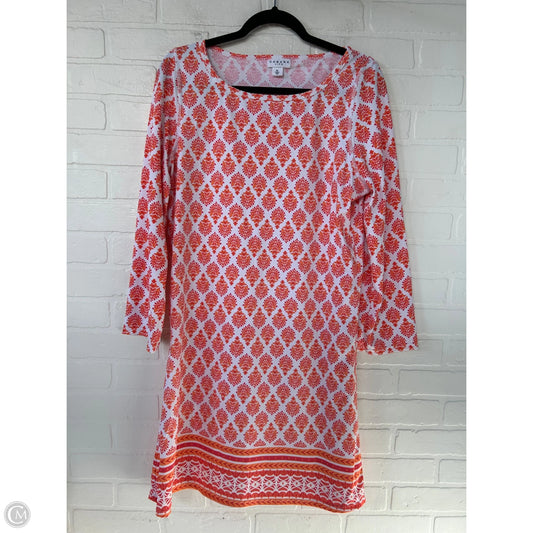 Dress Casual Short By cabana life In Orange & White, Size: Xl