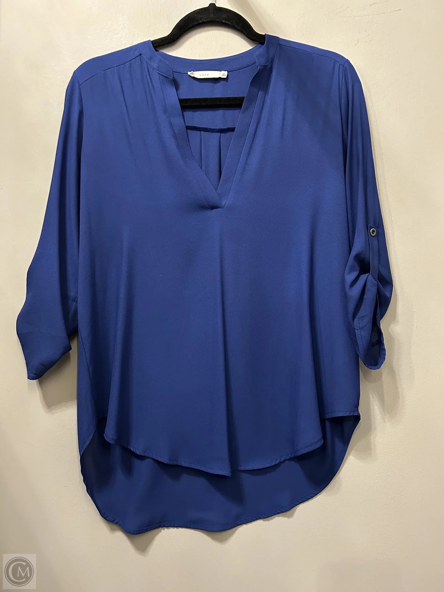 Top Long Sleeve By Lush In Blue, Size: S