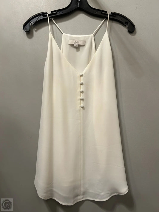 Top Sleeveless By Loft In Cream, Size: S