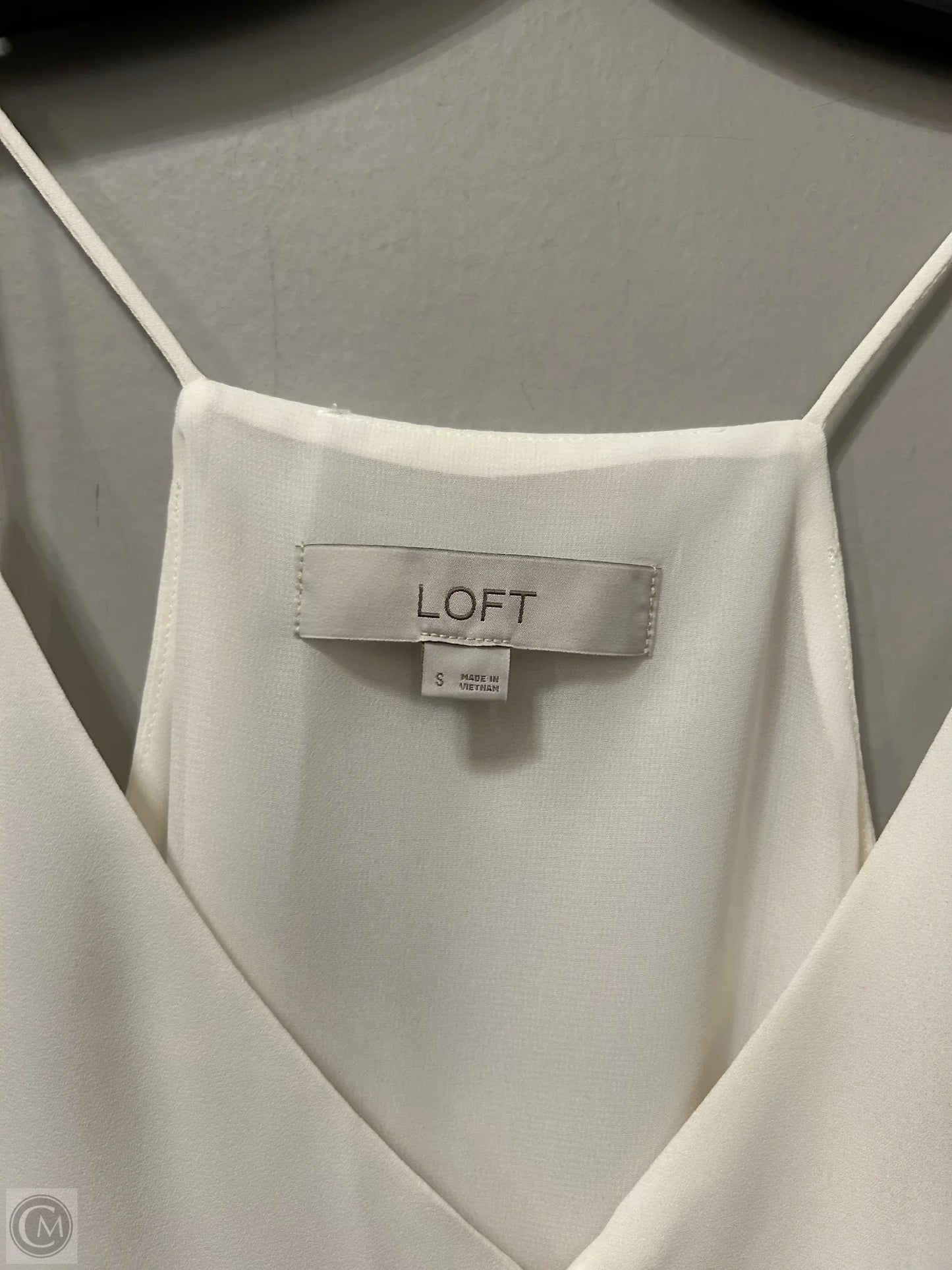 Top Sleeveless By Loft In Cream, Size: S