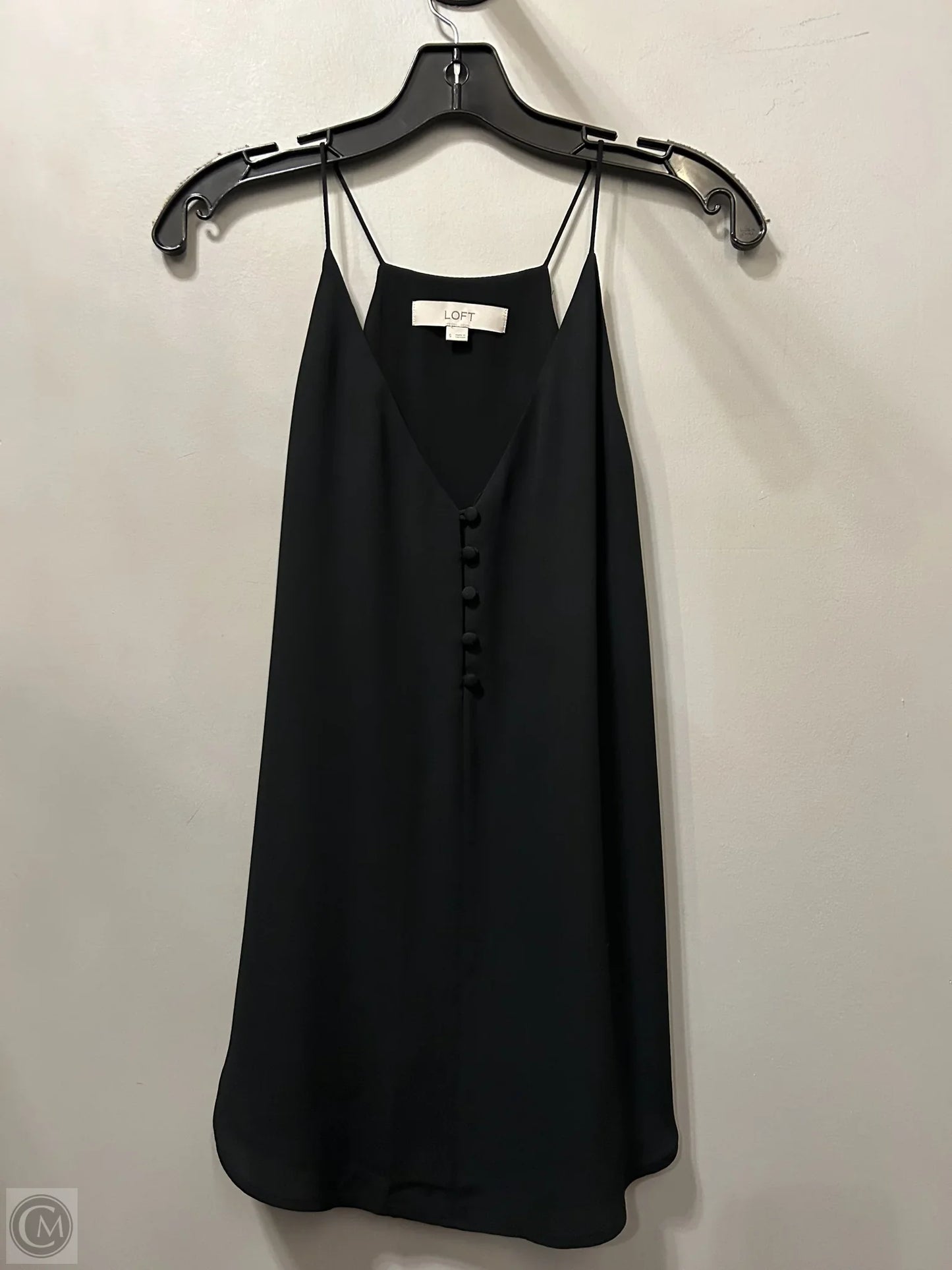 Top Sleeveless By Loft In Black, Size: S