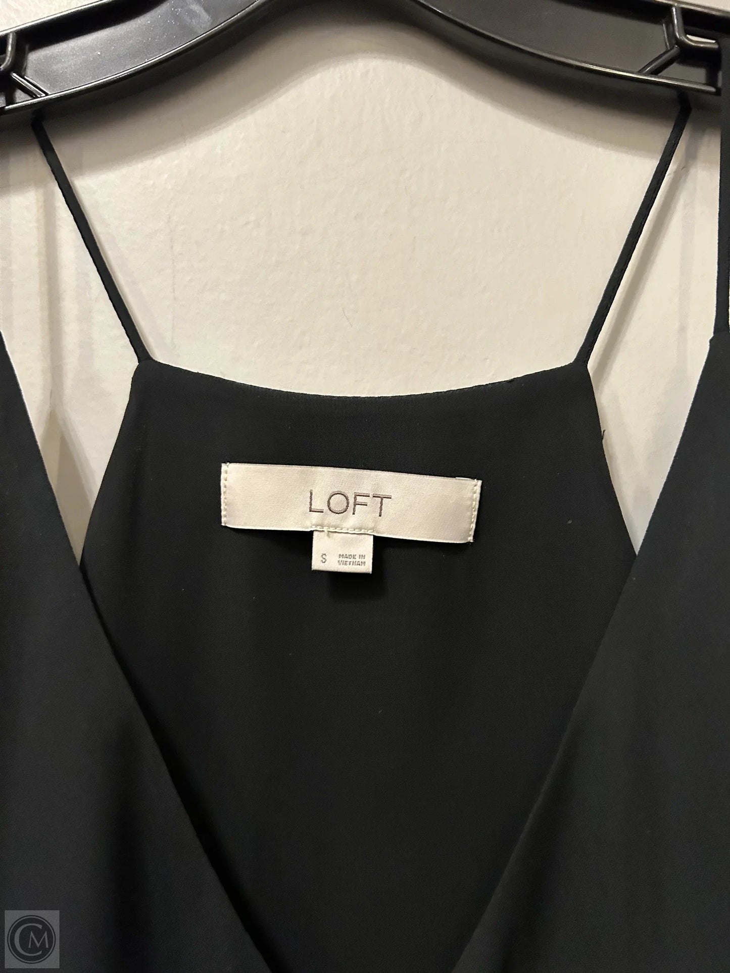 Top Sleeveless By Loft In Black, Size: S