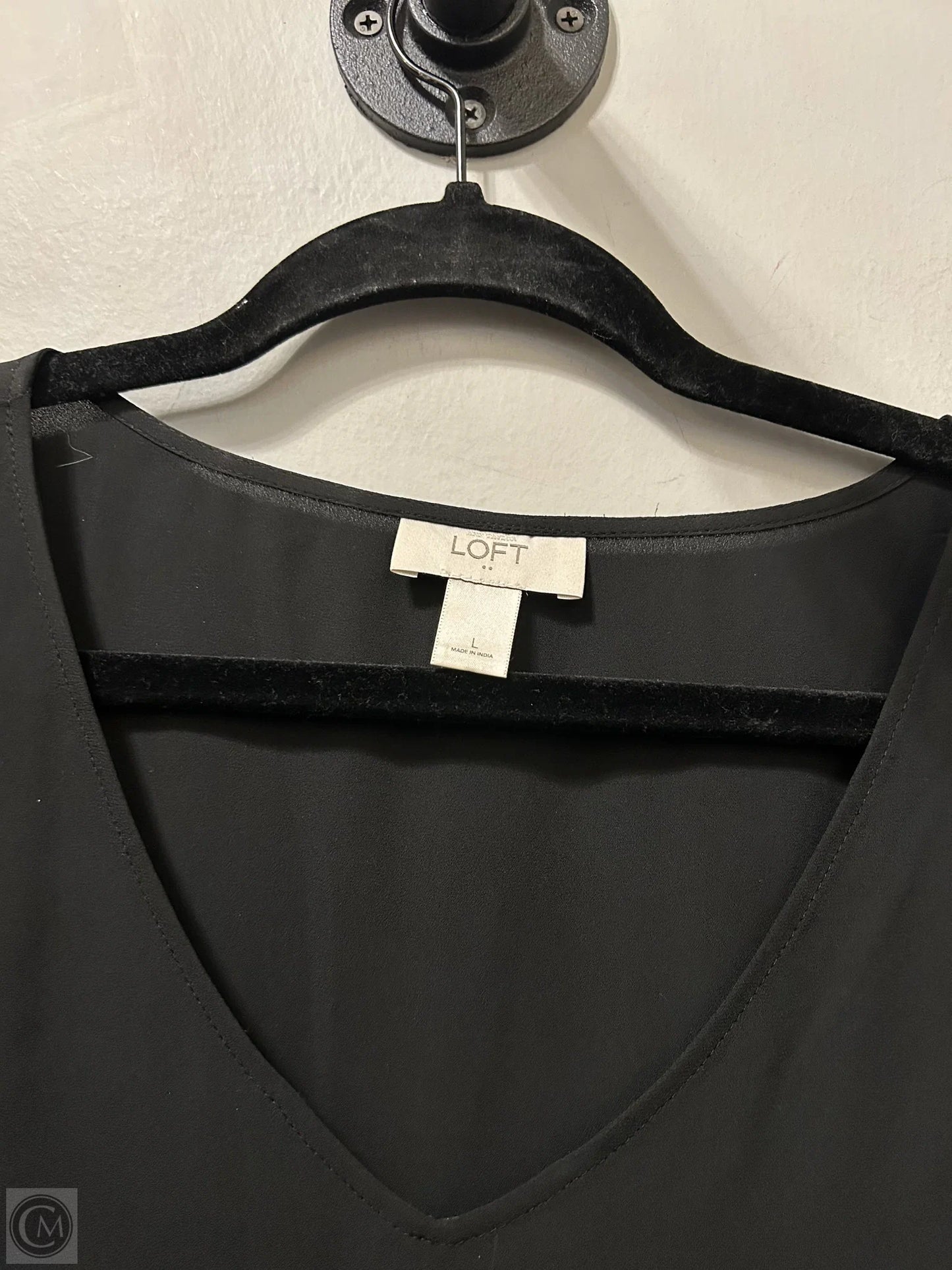 Top Long Sleeve By Loft In Black, Size: L