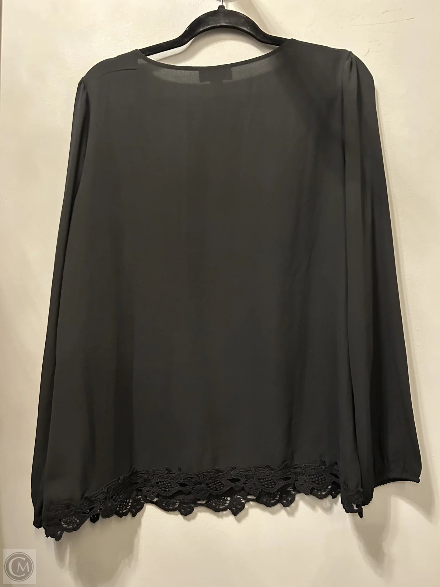 Top Long Sleeve By Loft In Black, Size: L