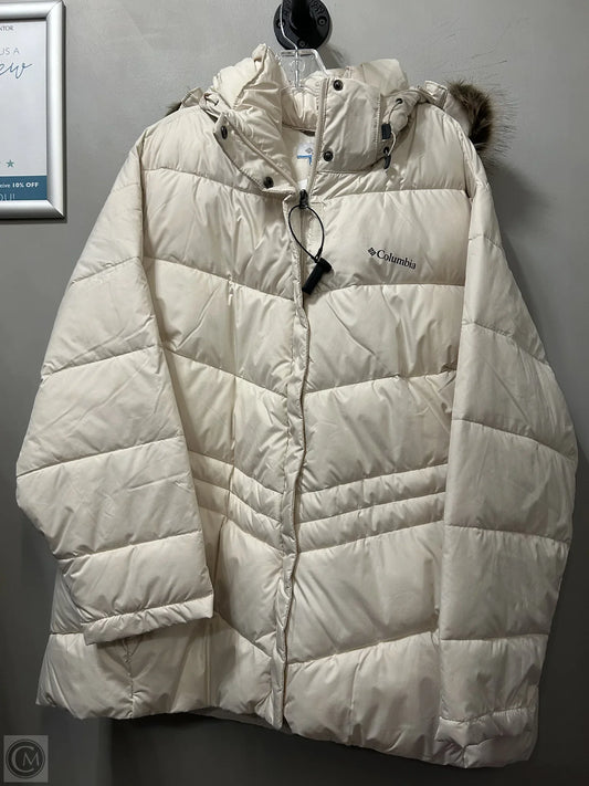 Coat Puffer & Quilted By Columbia In Cream, Size: 3x