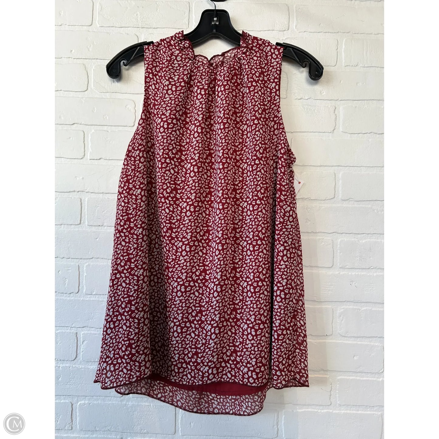 Top Sleeveless By dokotoo In Red & White, Size: M