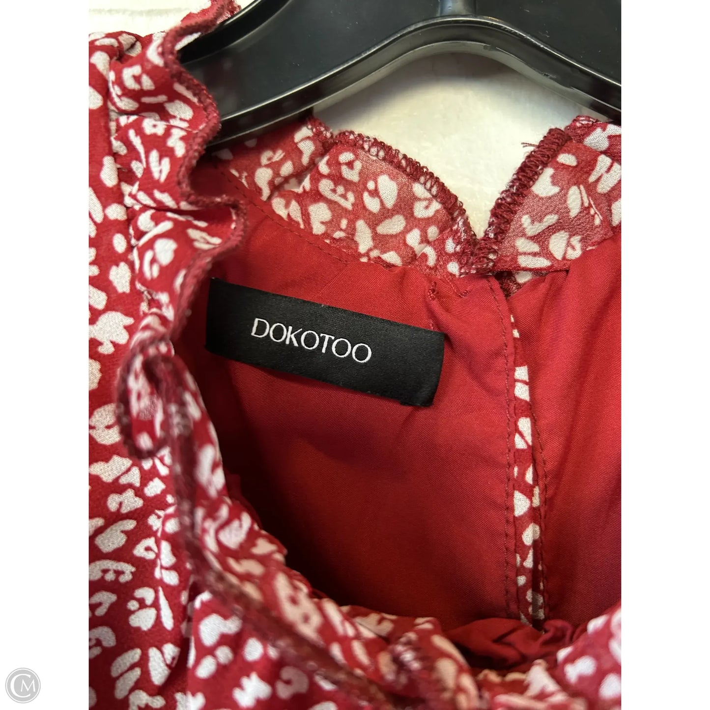 Top Sleeveless By dokotoo In Red & White, Size: M