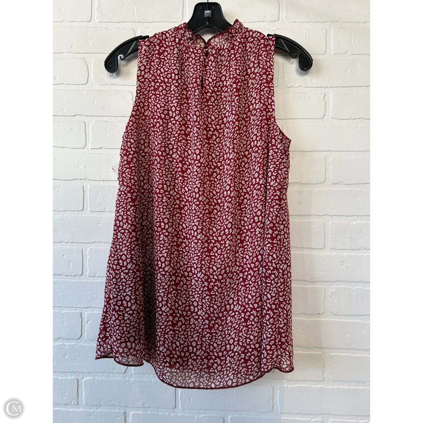 Top Sleeveless By dokotoo In Red & White, Size: M