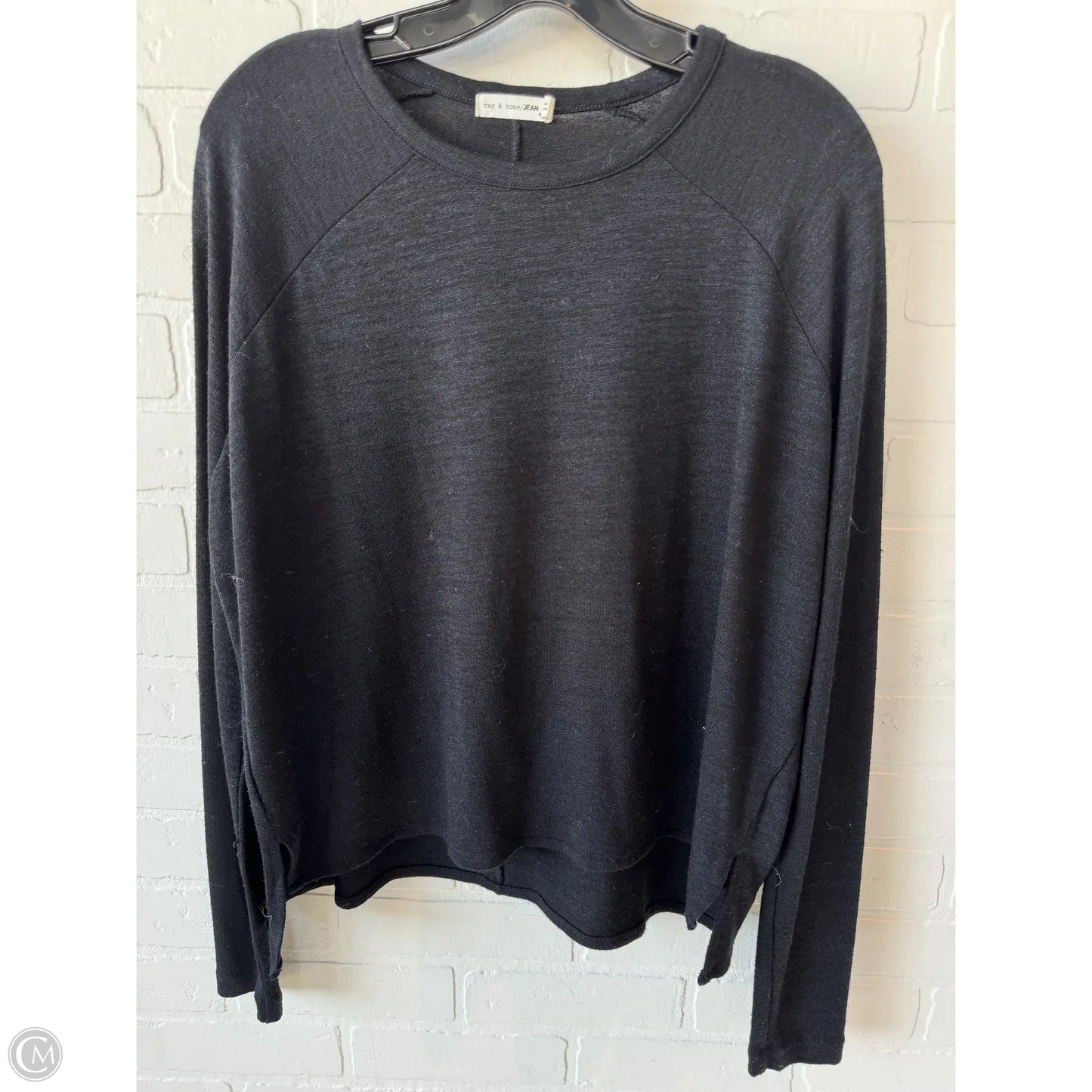 Top Long Sleeve By Rag & Bones Jeans In Black, Size: S