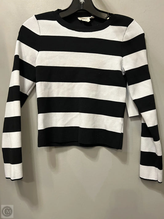 Top Long Sleeve By Clothes Mentor In Black & White, Size: M