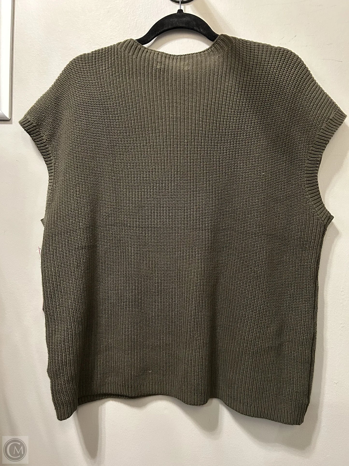 Vest Sweater By Clothes Mentor In Green, Size: L