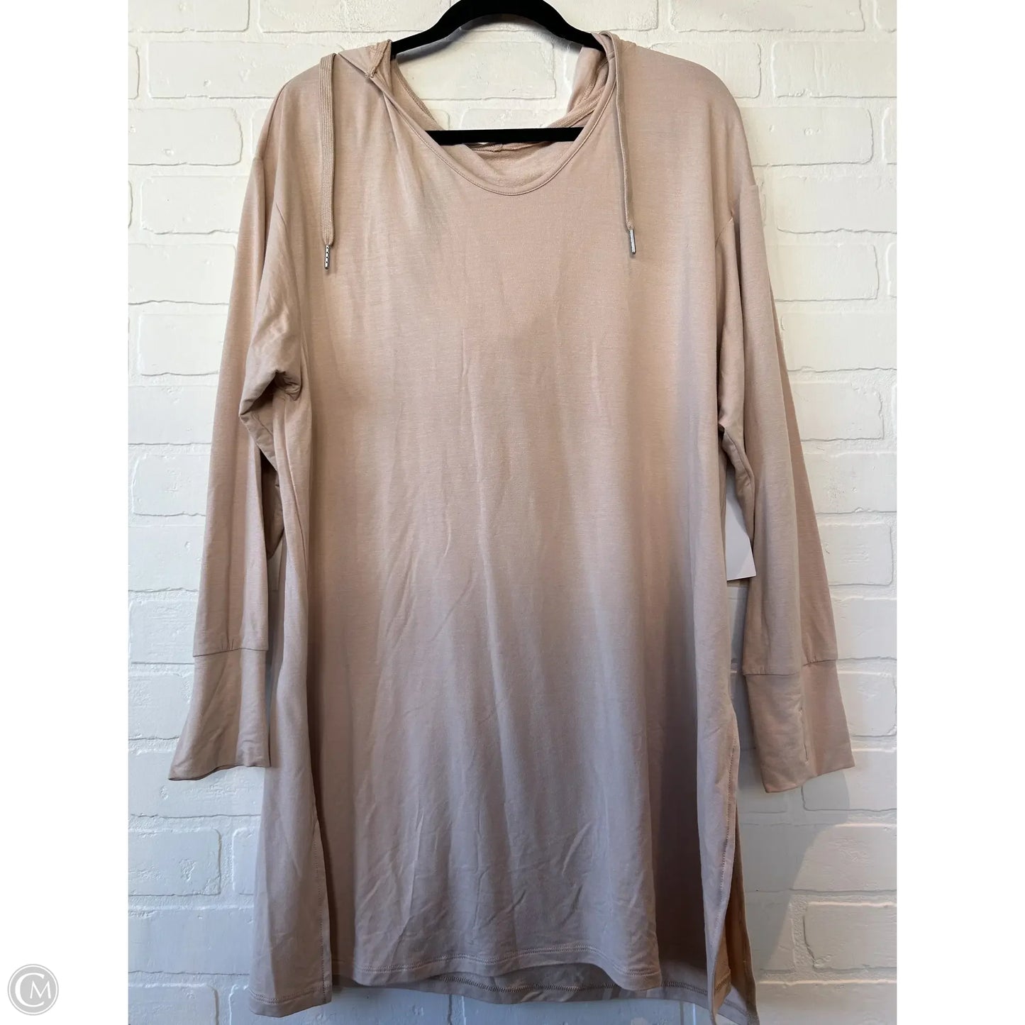 Top Long Sleeve By Cmc In Tan, Size: S