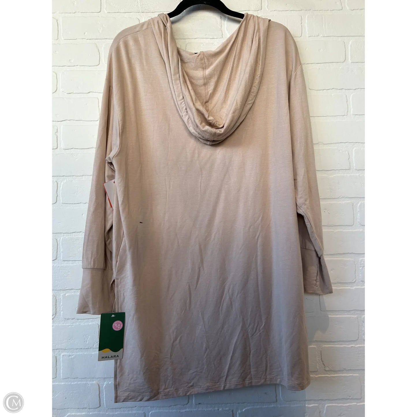 Top Long Sleeve By Cmc In Tan, Size: S