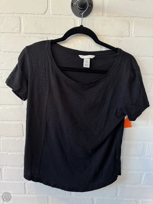 Top Short Sleeve Basic By H&m In Black, Size: Xs