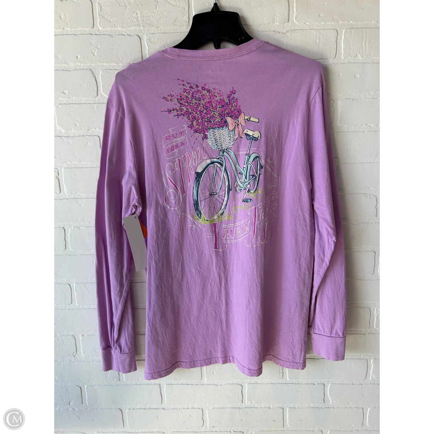Top Long Sleeve Basic By Lauren James In Purple, Size: M