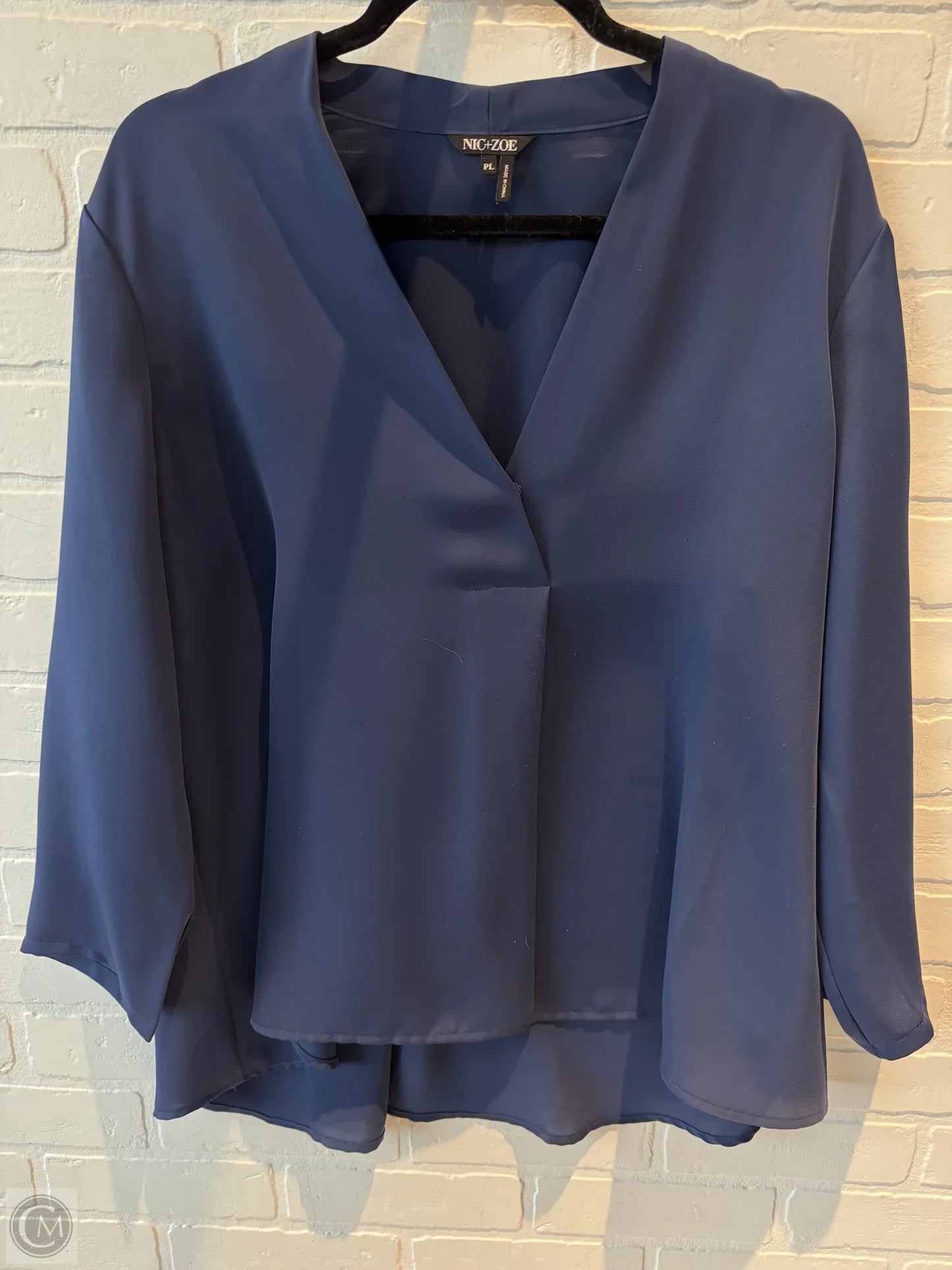 Top Long Sleeve By Nic + Zoe In Blue, Size: Lp