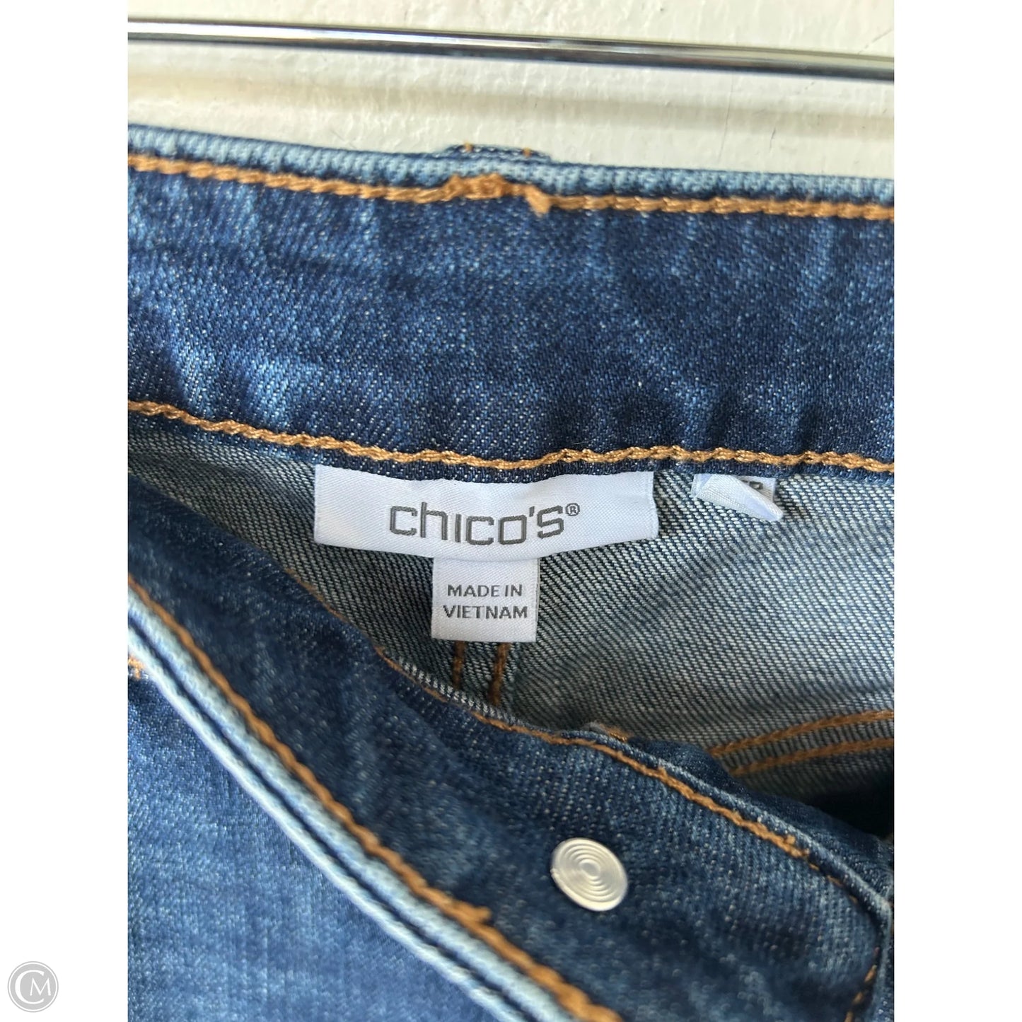 Jeans Boyfriend By Chicos In Blue Denim, Size: 6