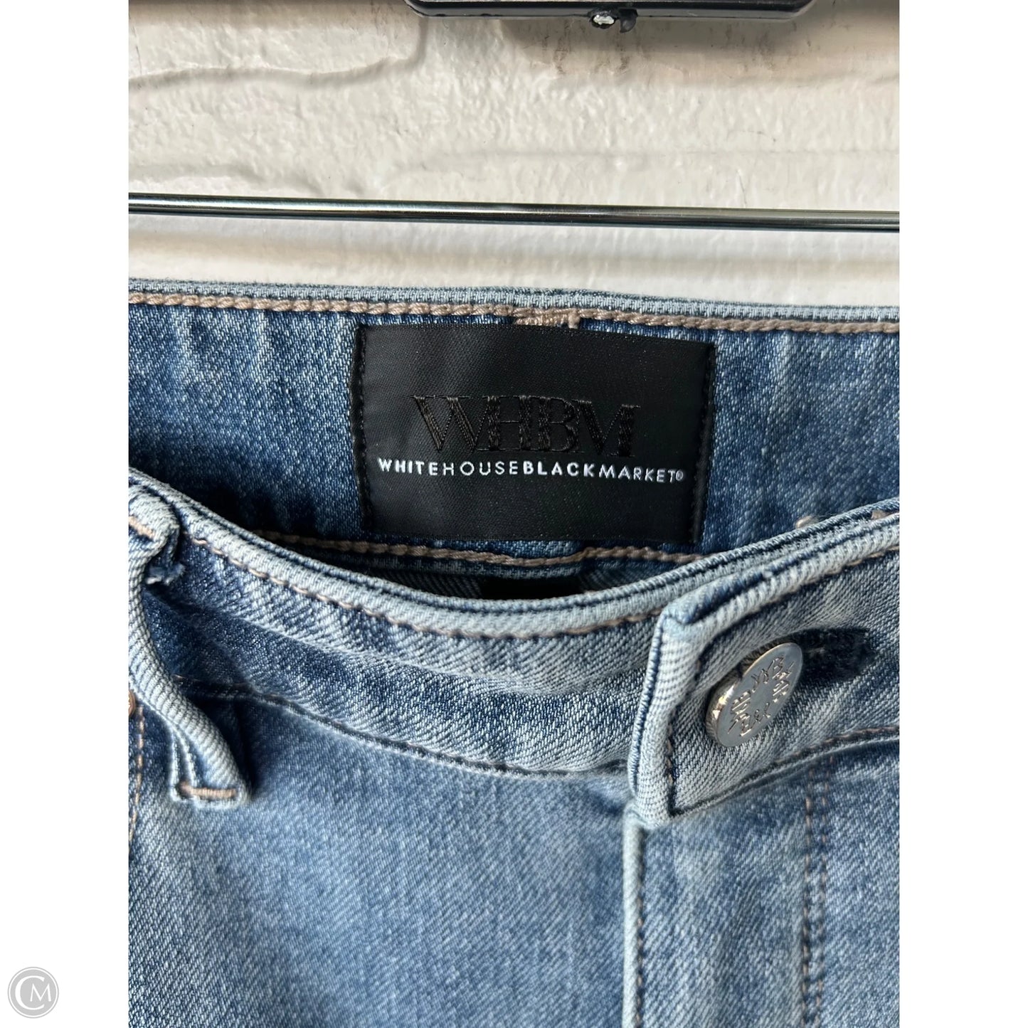 Jeans Straight By White House Black Market In Blue Denim, Size: 8