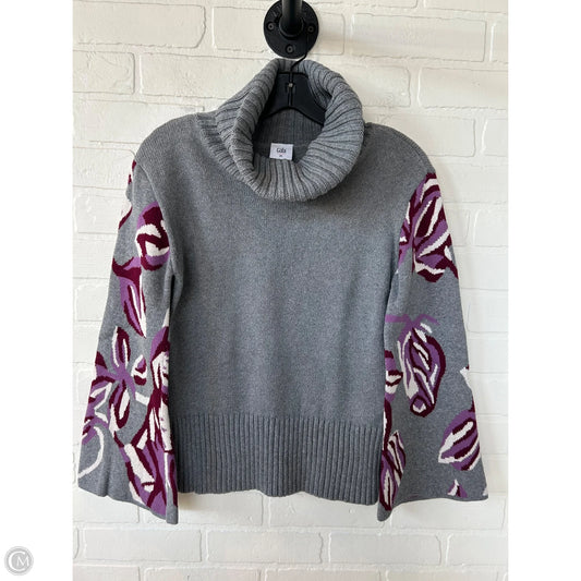 Sweater By Cabi In Grey & Purple, Size: Xs