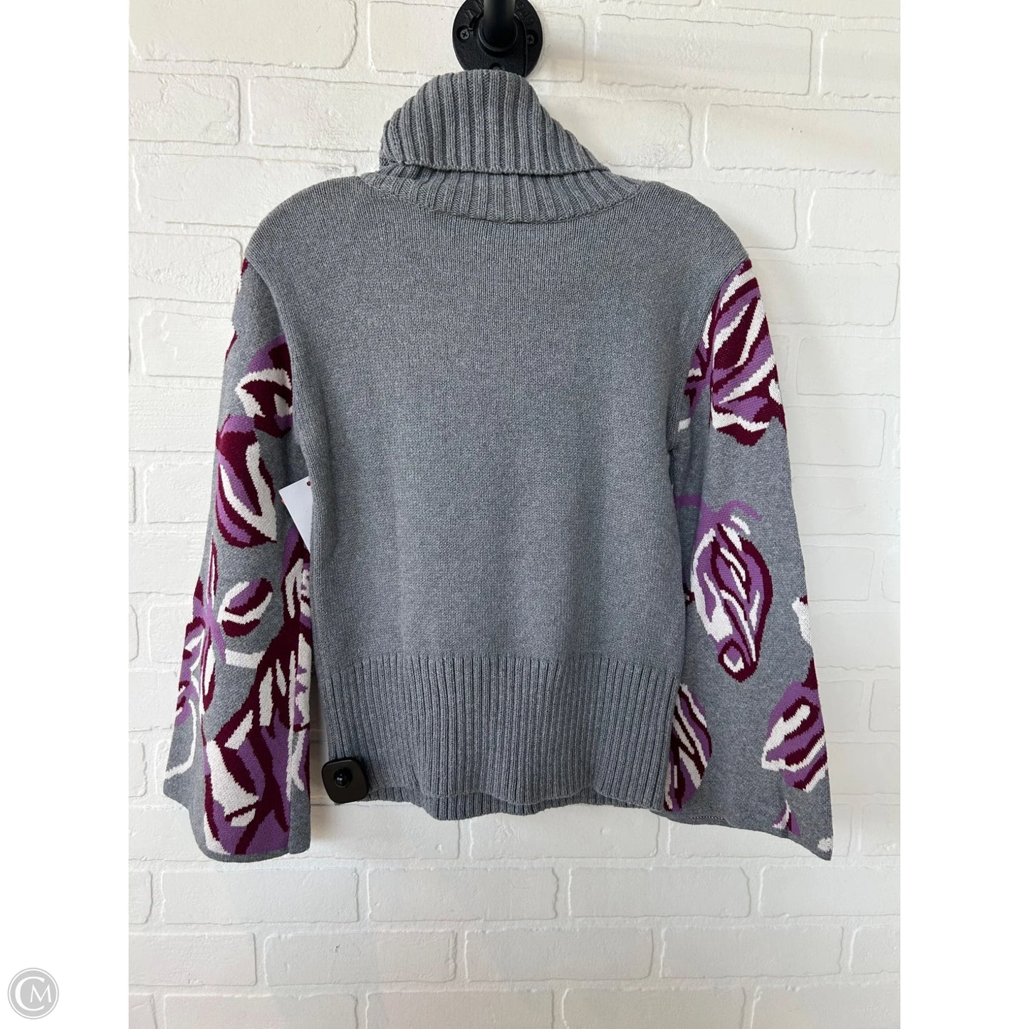 Sweater By Cabi In Grey & Purple, Size: Xs