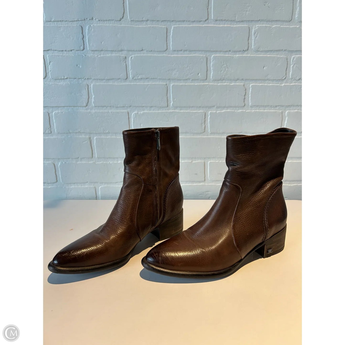 Boots Ankle Flats By Sam Edelman In Brown, Size: 7.5