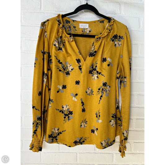 Top Long Sleeve By Melloday In Yellow, Size: L