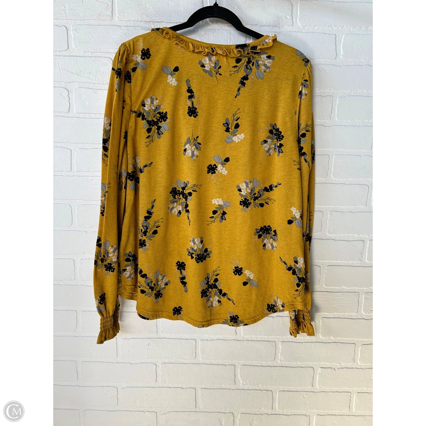 Top Long Sleeve By Melloday In Yellow, Size: L