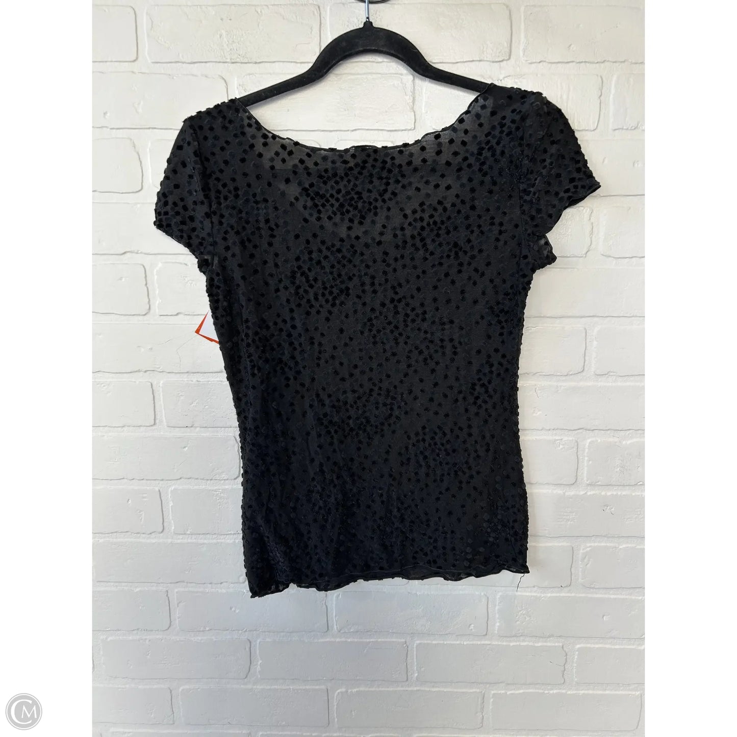 Top Short Sleeve By Armani Collezoni In Black, Size: S