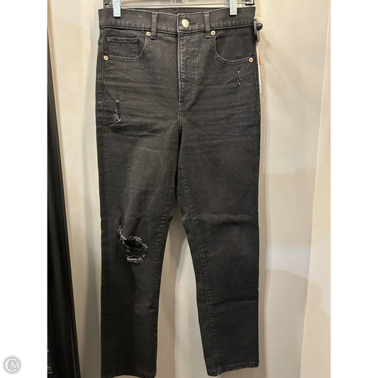 Jeans Straight By Express In Black Denim, Size: 6