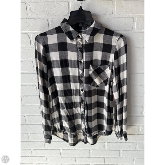 Top Long Sleeve By  BECOOL In Black & White, Size: S