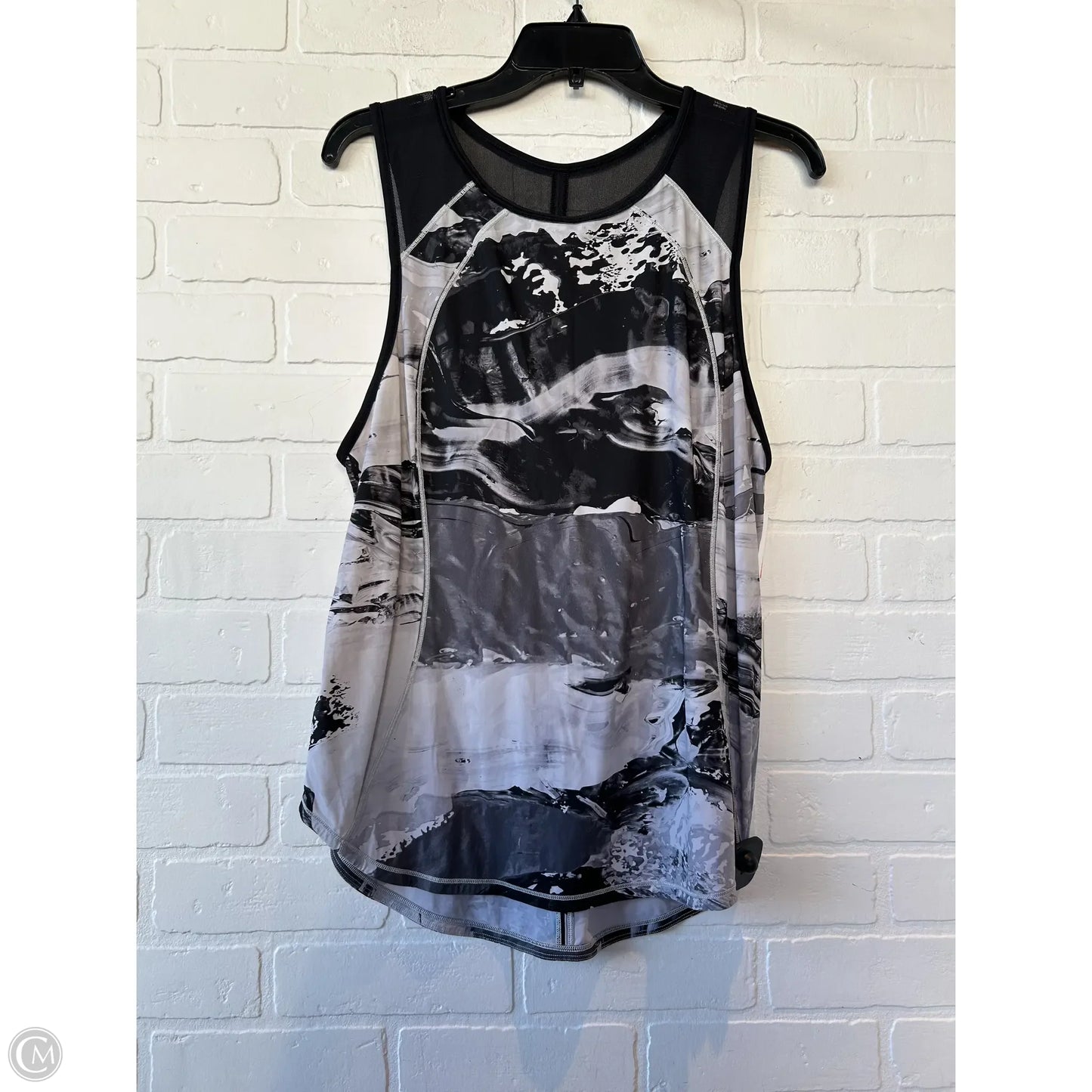 Athletic Tank Top By Lululemon In Black & Grey, Size: Xs