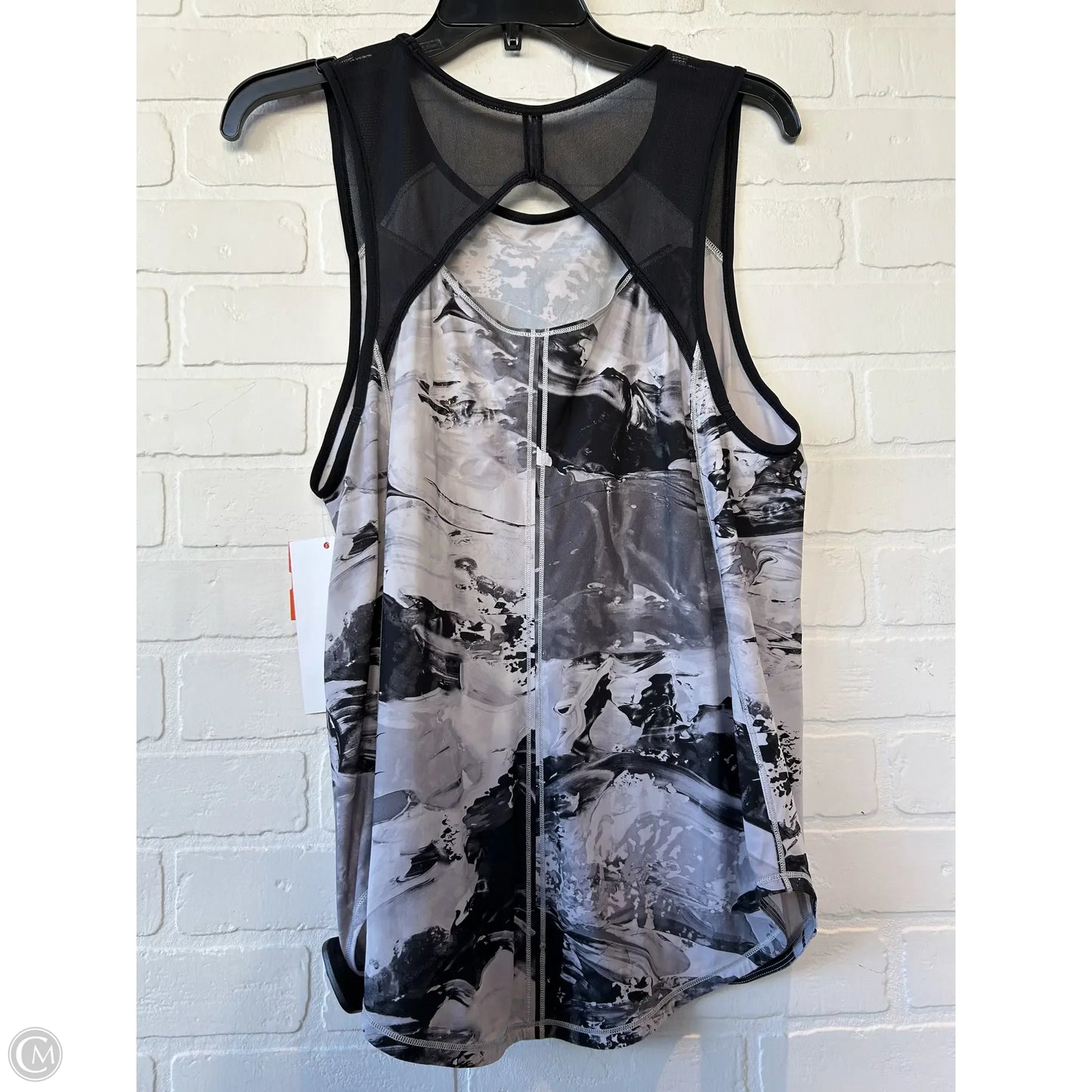 Athletic Tank Top By Lululemon In Black & Grey, Size: Xs
