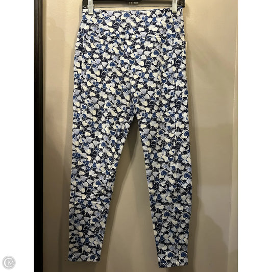 Athletic Leggings By Talbots In Blue & White, Size: 8p