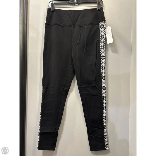 Athletic Leggings By Talbots In Black & White, Size: 8p