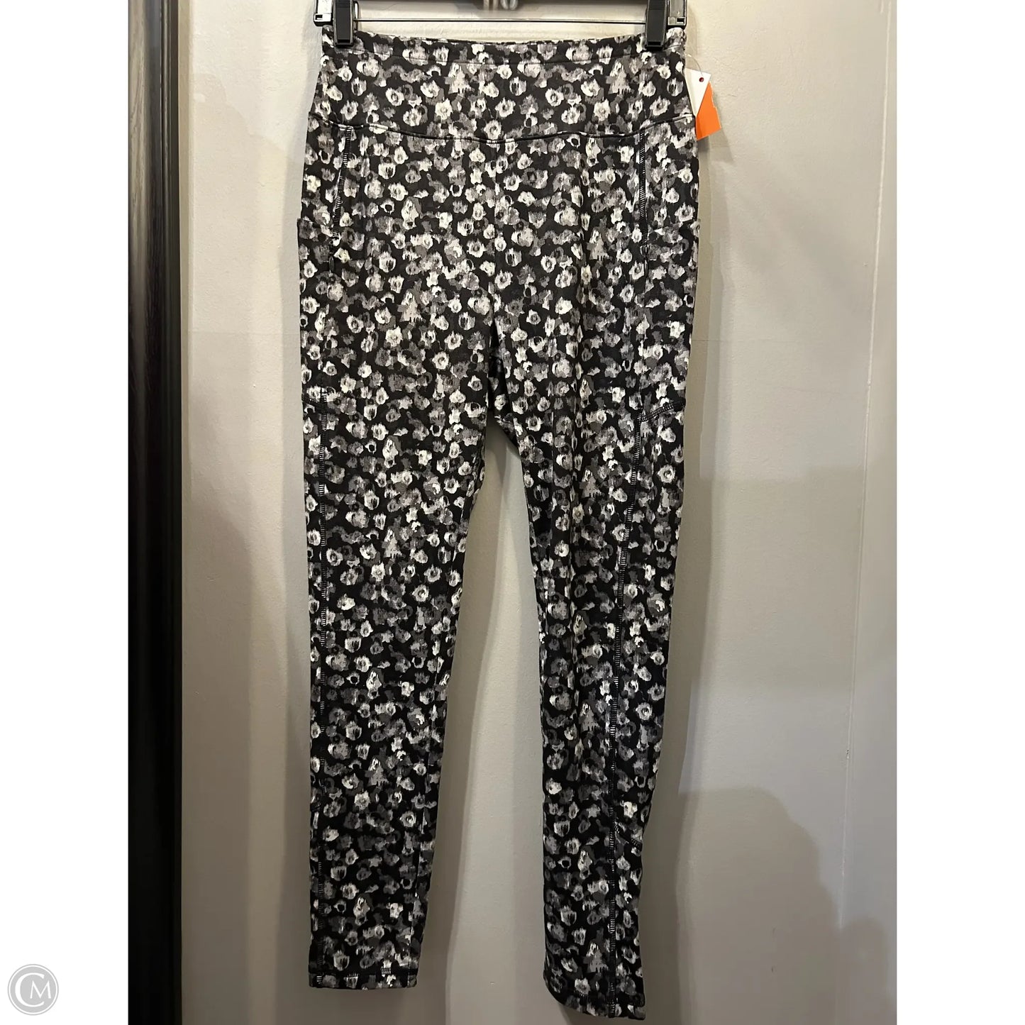 Athletic Leggings By Talbots In Black & Grey, Size: 8p