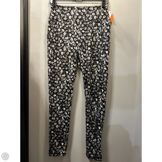 Athletic Leggings By Talbots In Black & Grey, Size: 8p