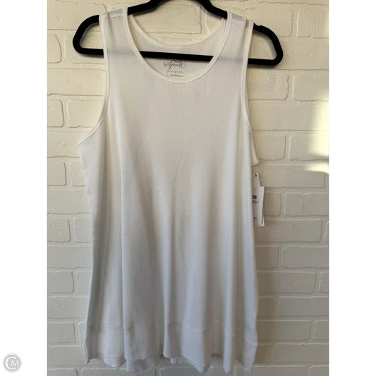 Top Sleeveless Basic By Style And Company Sport In White, Size: 1x