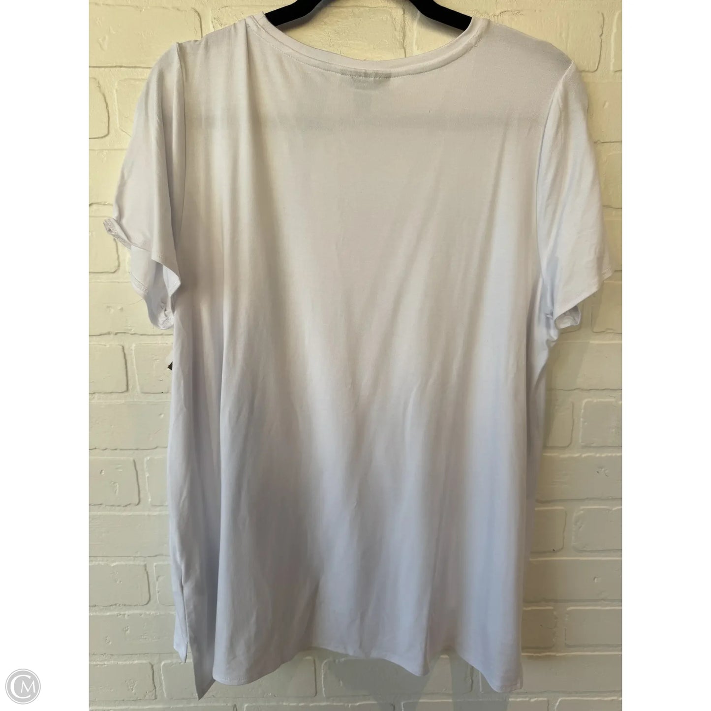 Top Short Sleeve Basic By Alfani In White, Size: 0x