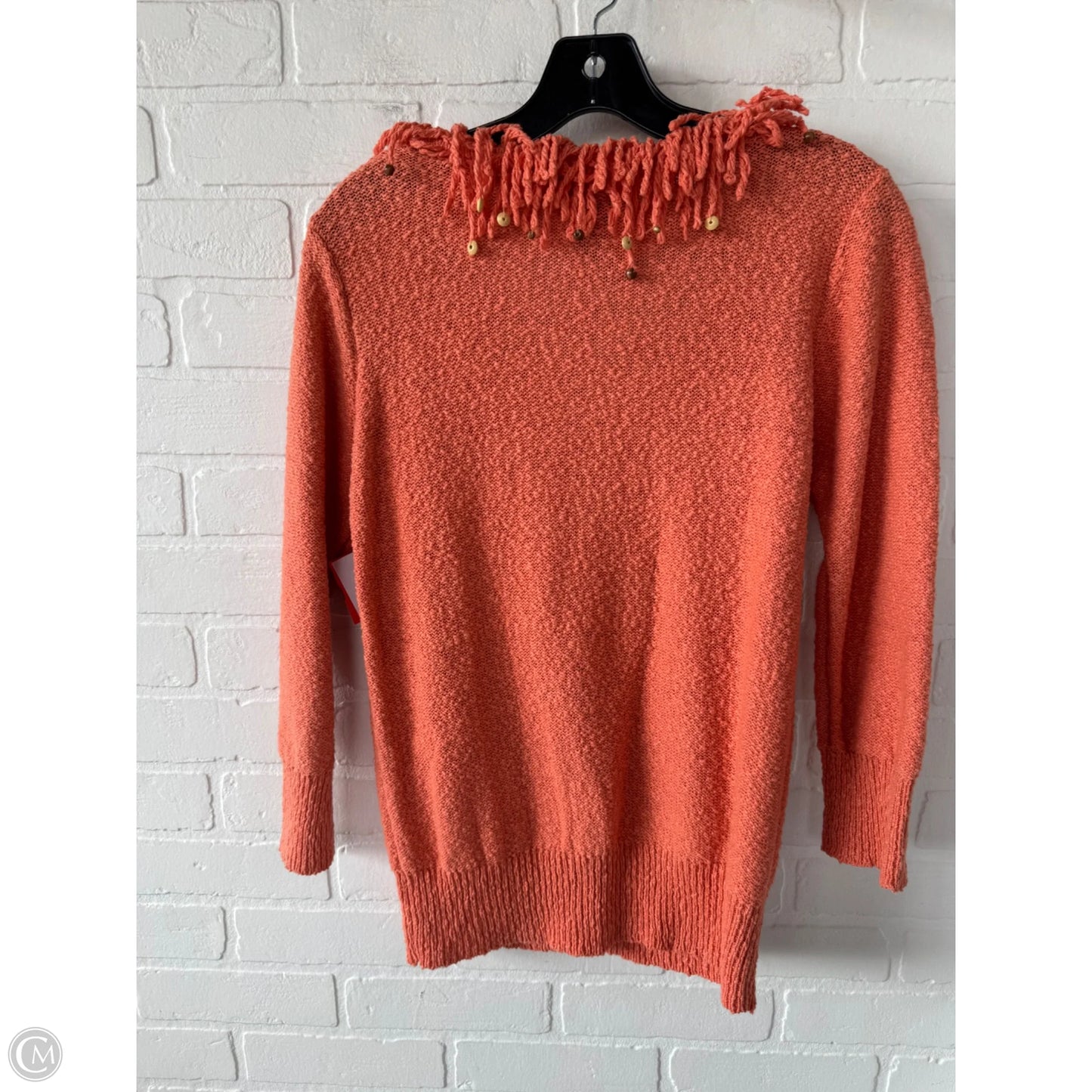 Sweater Cardigan By Sml In Orange, Size: M