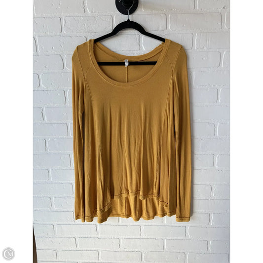 Top Long Sleeve By Free People In Yellow, Size: S