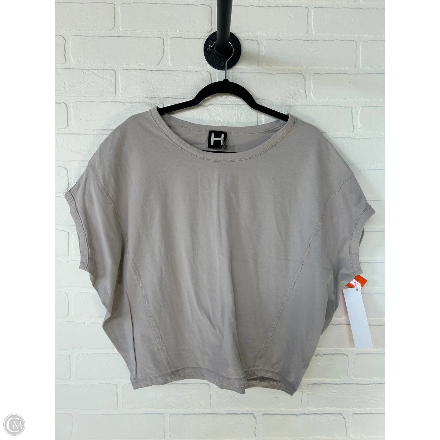 Top Short Sleeve By H For Halston In Tan, Size: M